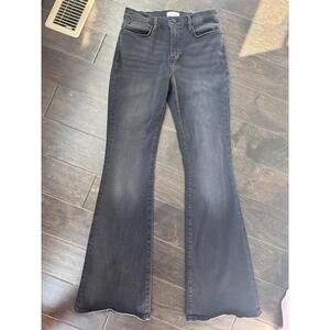 FRAME Le High Flare Coated Black Jeans High Rise Jeans Size 29